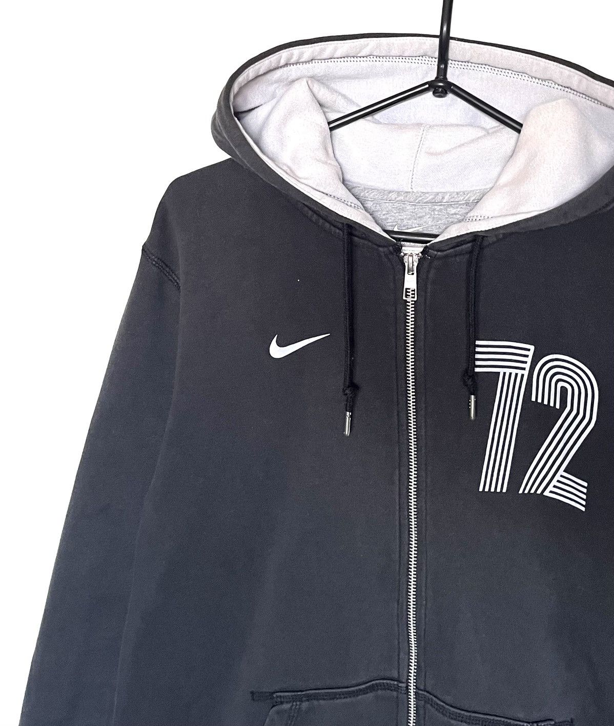 Nike × Vintage 🔥Vintage Drill Nike 72 Zip Up Hoodie Size US L / EU 52-54 / 3 - 2 Thumbnail