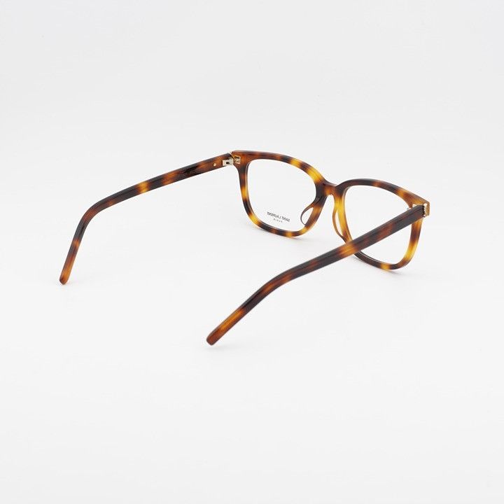 Saint Laurent Paris Saint Laurent SLM110F 005 Eyeglasses Havana 55mm Square Size ONE SIZE - 4 Thumbnail