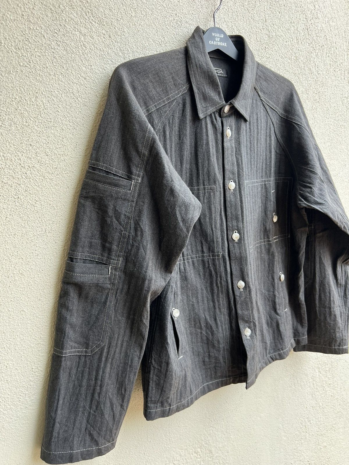 Y's for Men × Yohji Yamamoto Archive Yohji Yamamoto LQ HBT Salt & Pepper Tactical Jacket Size US L / EU 52-54 / 3 - 11 Thumbnail