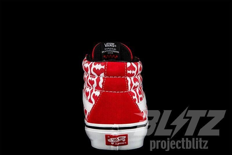 Vans SS21 Vans Supreme Skate Grosso Mid Monogram S Logo Red 8 Size US 8 / EU 41 - 5 Thumbnail