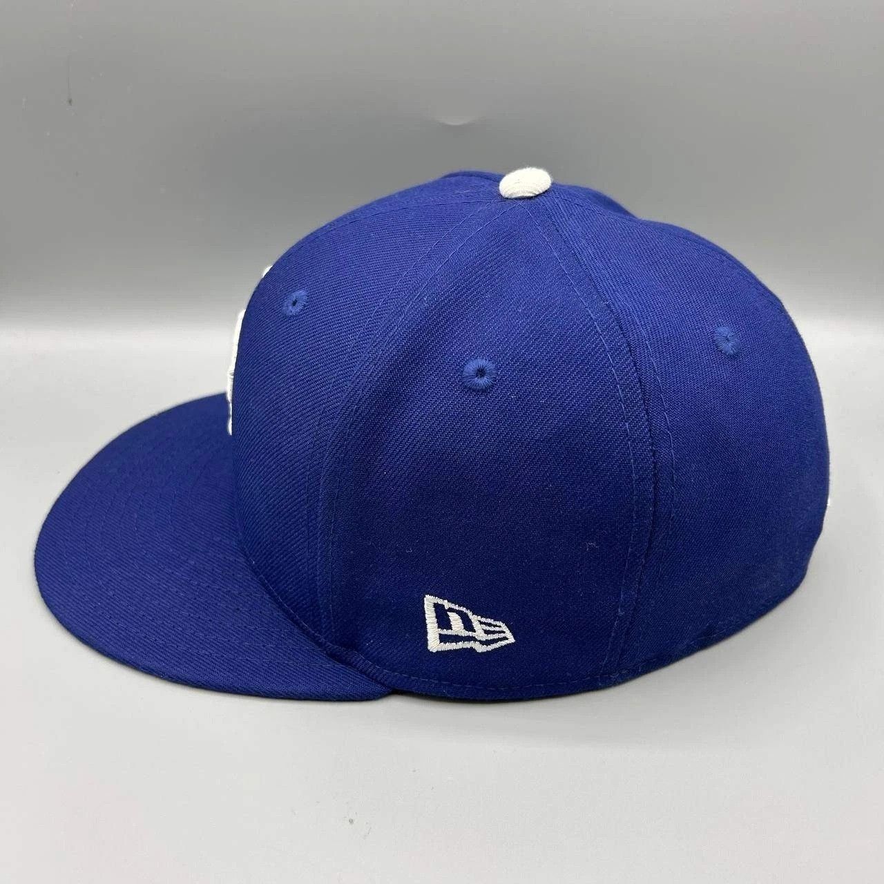 New Era Los Angeles LA Dodgers Hat Men 7 1/8 Blue MLB Fitted Cap Size ONE SIZE - 8 Thumbnail