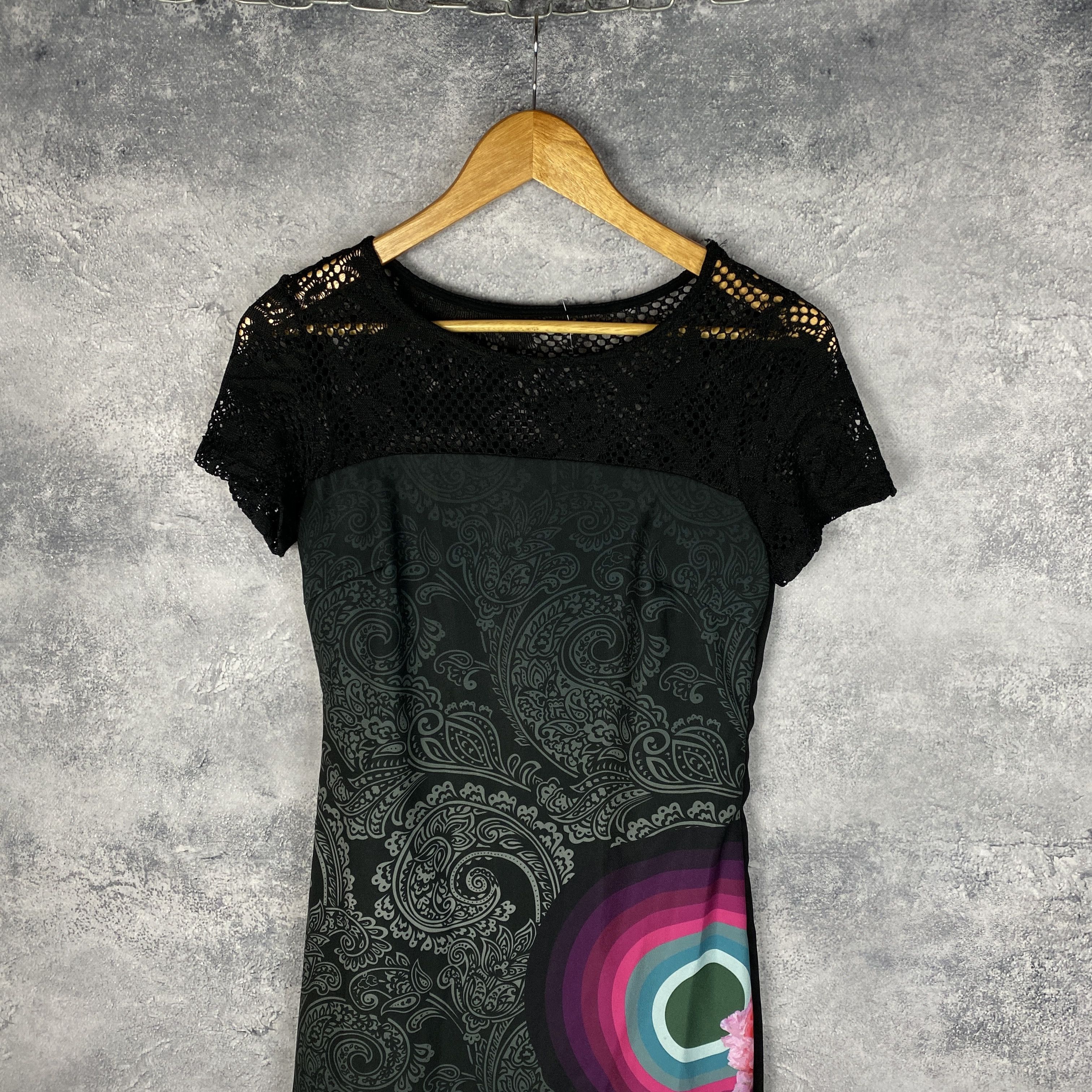 Desigual Desigual Dress Women's Size 36 Multicolor Short Sleeve Size XS / US 0-2 / IT 36-38 - 2 Thumbnail