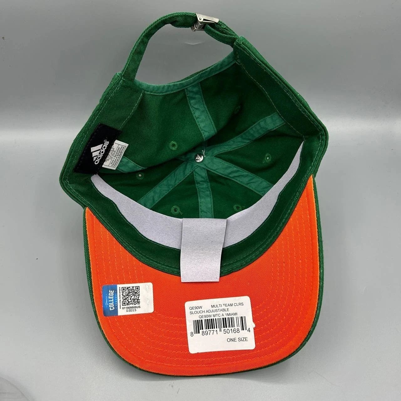 Adidas Miami Hurricanes Hat Women Embroidered NCAA StrapBack Cotton Size ONE SIZE - 2 Thumbnail