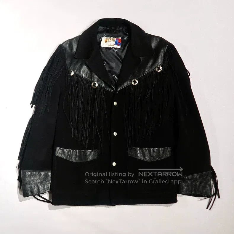 Schott Schott Medieval tassel dark pattern relief suede spliced l Size US S / EU 44-46 / 1 - 1 Thumbnail
