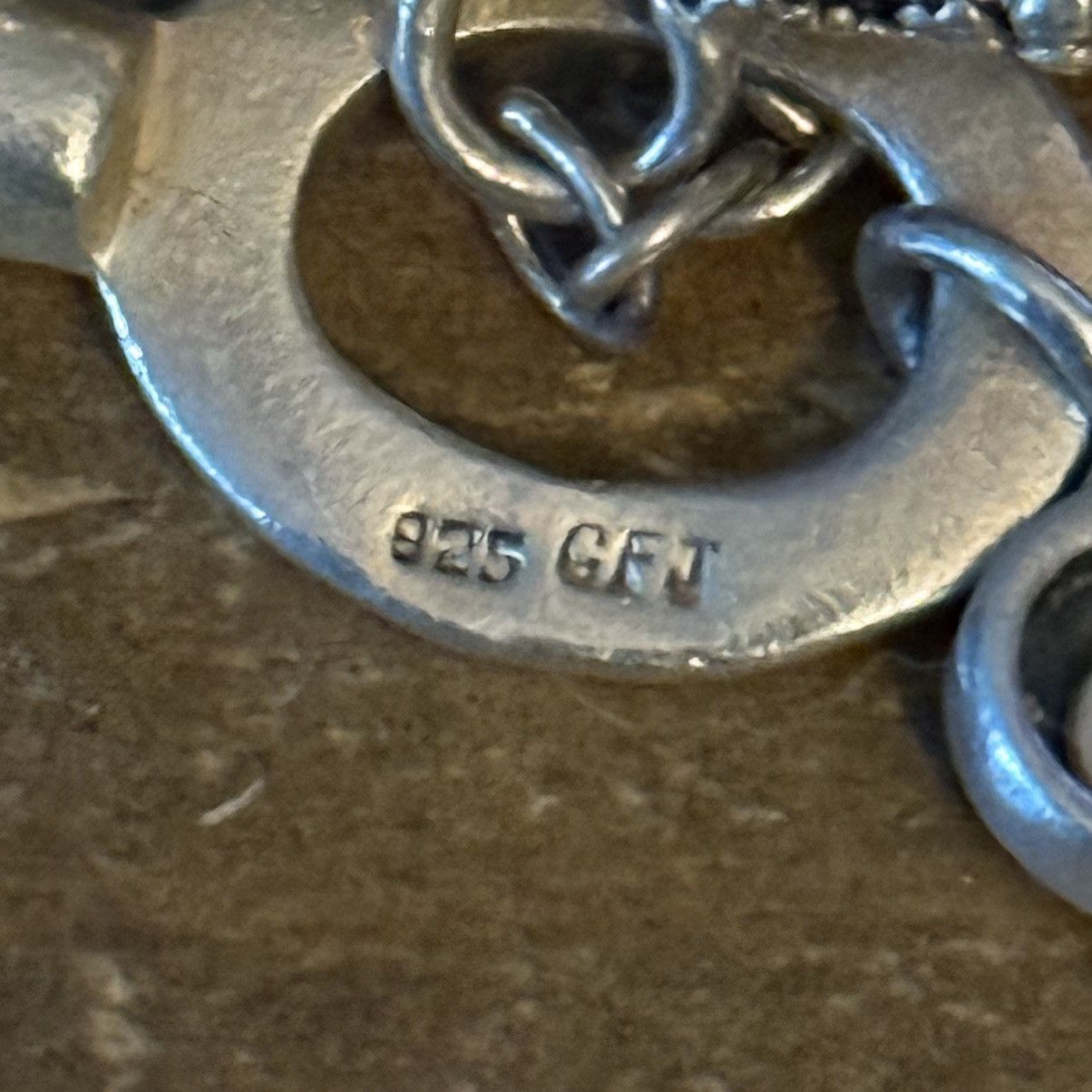 Other 925 Silver CFJ Byzantine toggle heart charm bracelet Size ONE SIZE - 3 Thumbnail