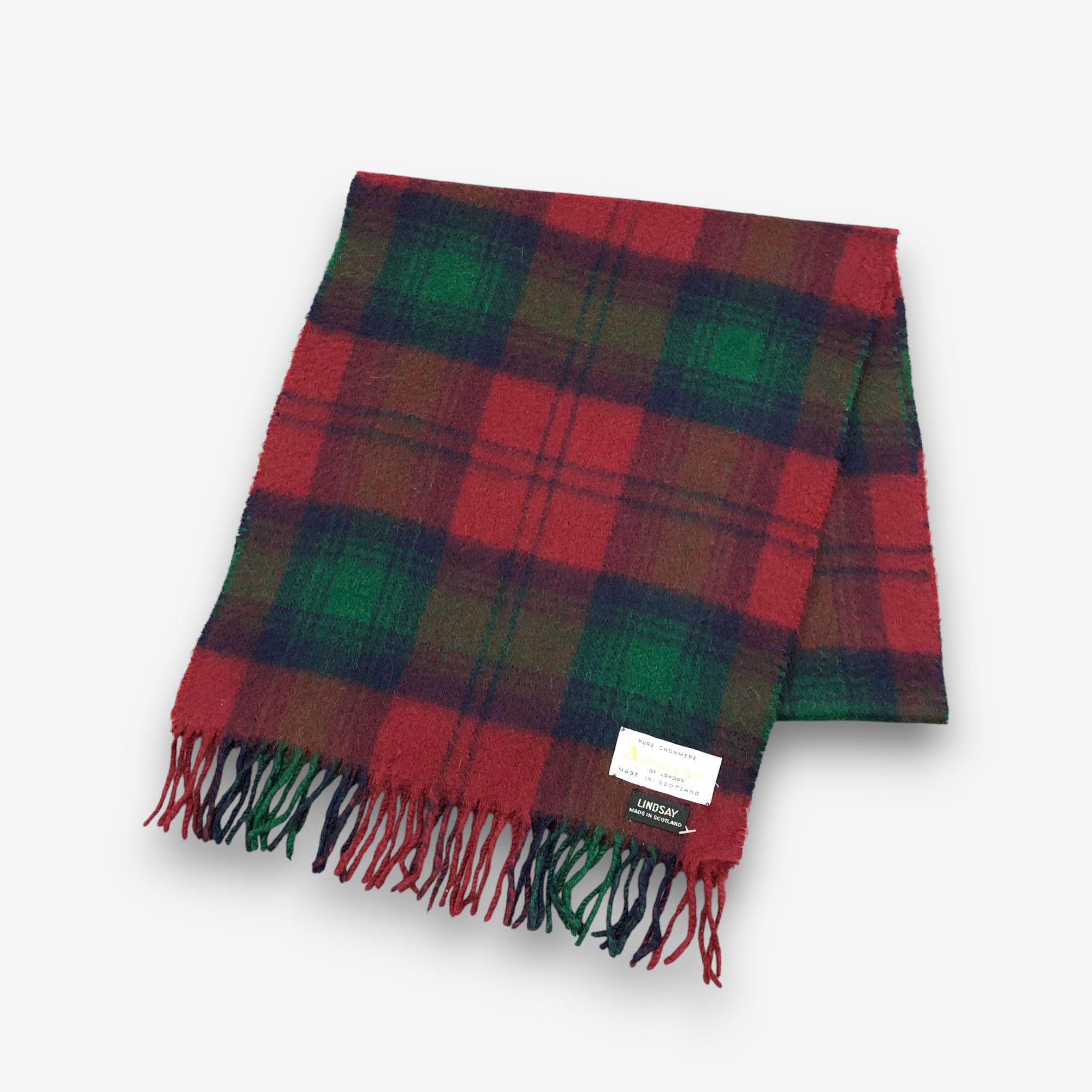 Aquascutum Vintage Aquascutum Scarf Muffler Scotish Tartan Wool Scarves Size ONE SIZE - 3 Thumbnail
