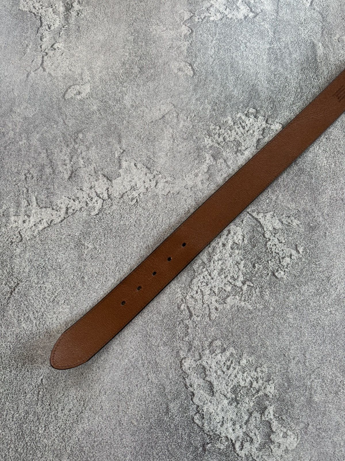Polo Ralph Lauren × Vintage Polo Ralph Lauren brown leather belt biker cowboy casual Size ONE SIZE - 8 Thumbnail