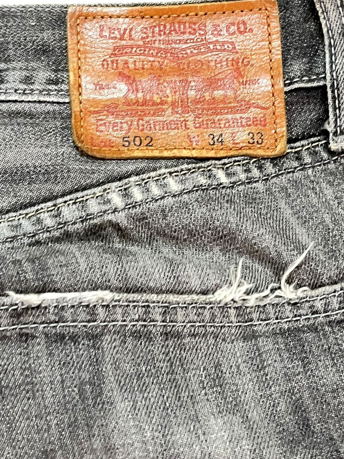 Levi's Vintage Clothing Vintage Levi’s 502 Straight Grunge Distressed Denim Size US 34 / EU 50 - 9 Thumbnail