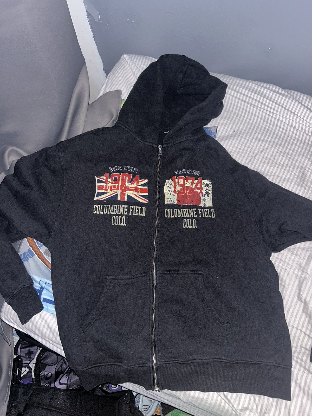 Designer × Vintage 74 IS WAR COLUMBINE HOODIE Size US L / EU 52-54 / 3 - 1 Thumbnail
