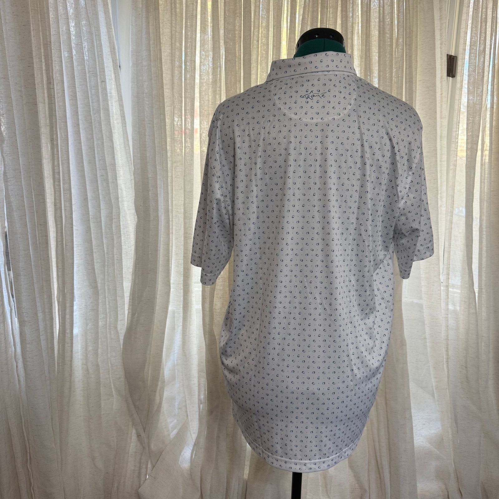 Greg Norman Greg Norman Patterned Performance Polo | Sz M Size US M / EU 48-50 / 2 - 5 Thumbnail