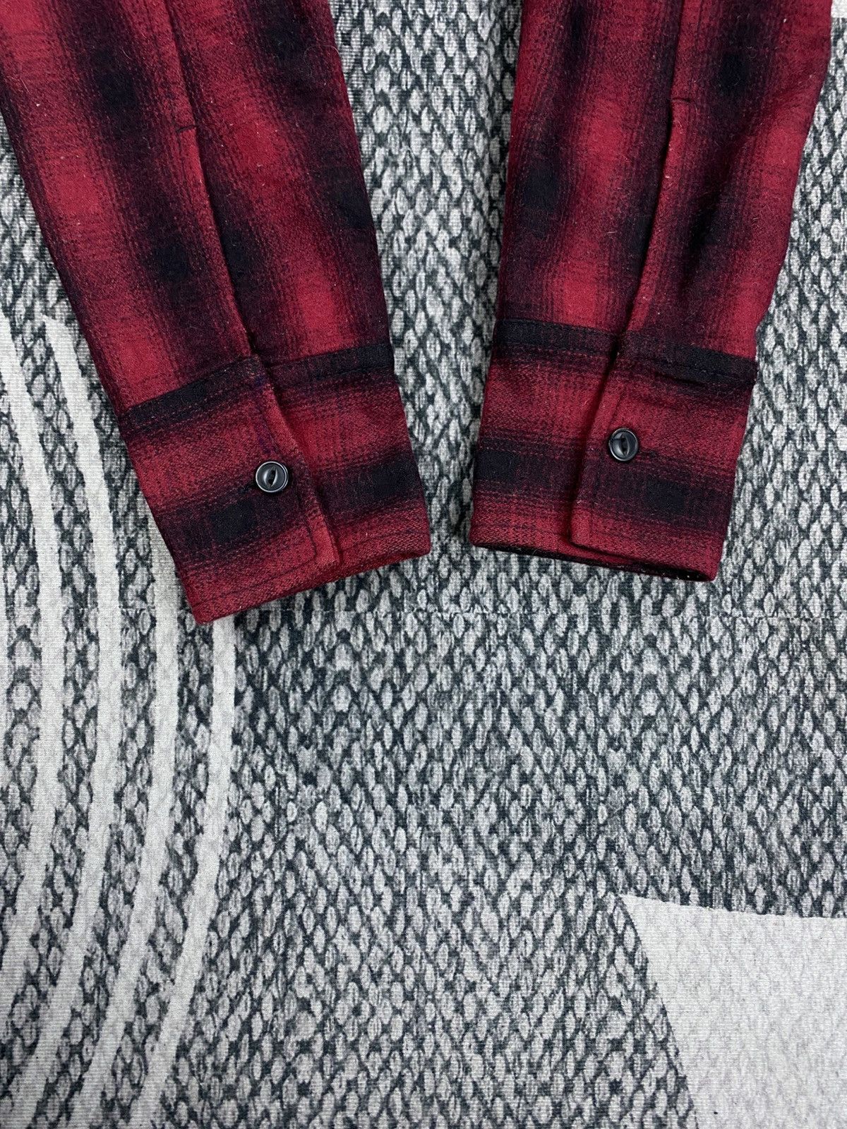 Japanese Brand Vintage Sanford Red Checked Relaxed Fit Flannel Shirt Size US M / EU 48-50 / 2 - 9 Thumbnail