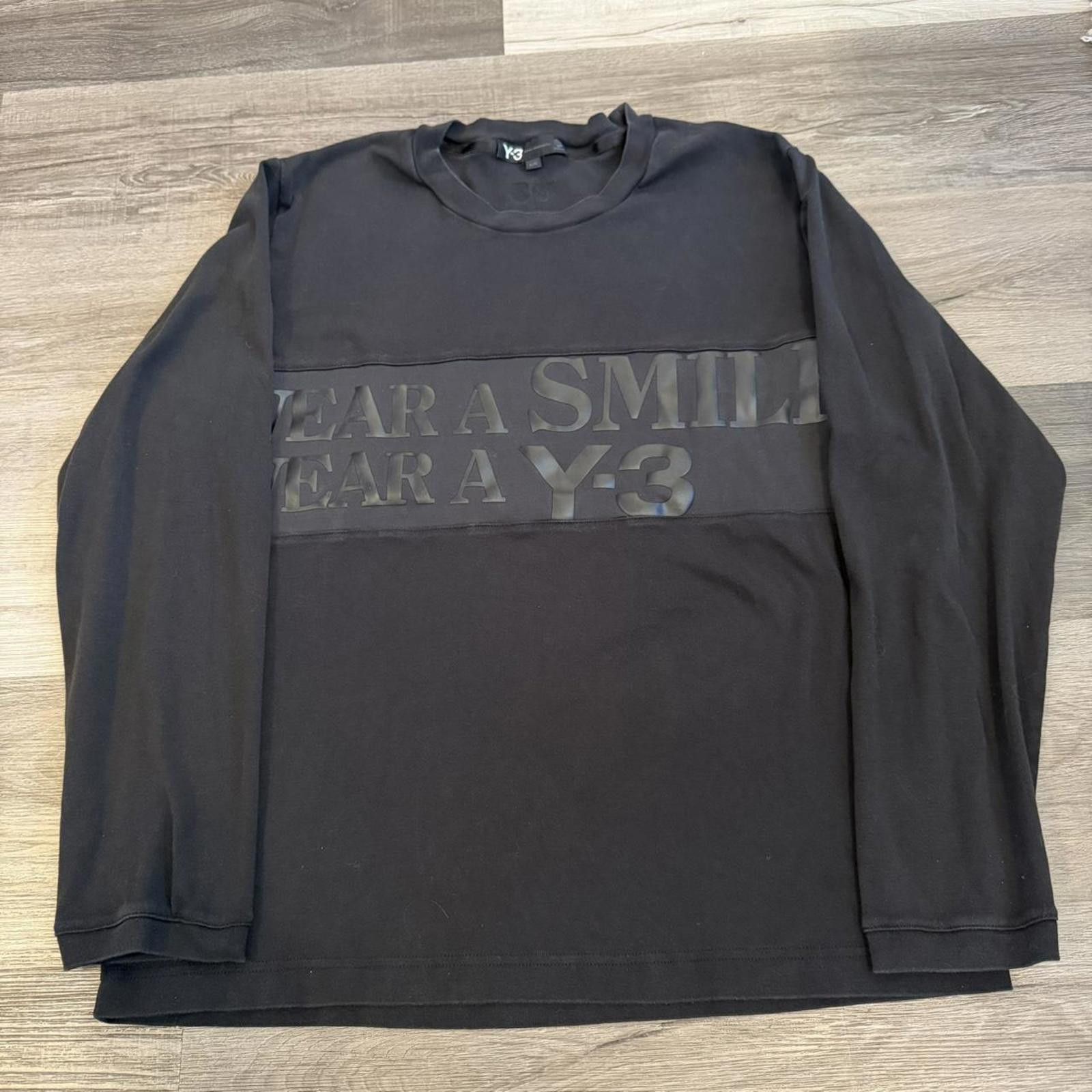 Y-3 adidas Yohji Yamamoto Y-3 wear a smile wear a y-3 LS t shirt Size US L / EU 52-54 / 3 - 3 Thumbnail