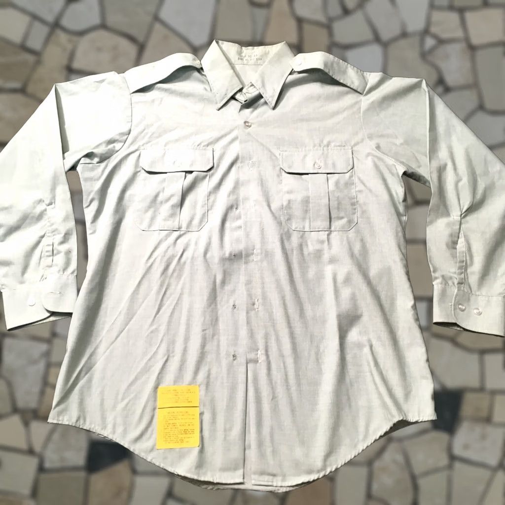 Vintage VINTAGE US Army Shirt Green Long Sleeve 16 Mens Button-Up 50s 60s 70s 80s 90s Size US L / EU 52-54 / 3 - 1 Thumbnail