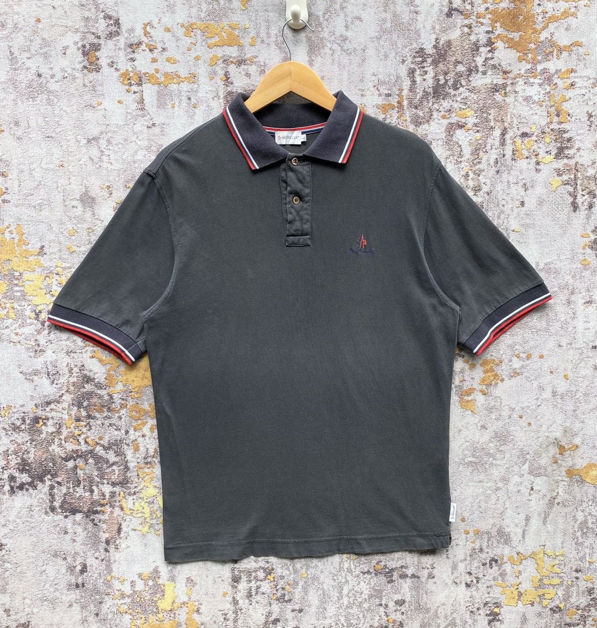 Moncler Moncler Ringer Polo Shirt Moncler Luxury Brand SunFaded Size US M / EU 48-50 / 2 - 1 Thumbnail