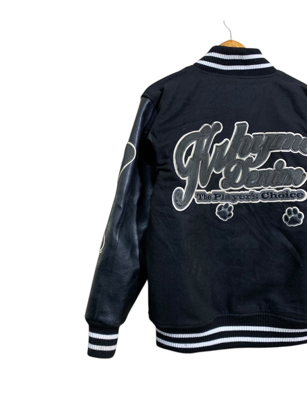 Japanese Brand 🔥KHRYME DENIM VARSITY JACKETS BLACK Size US M / EU 48-50 / 2 - 6 Thumbnail