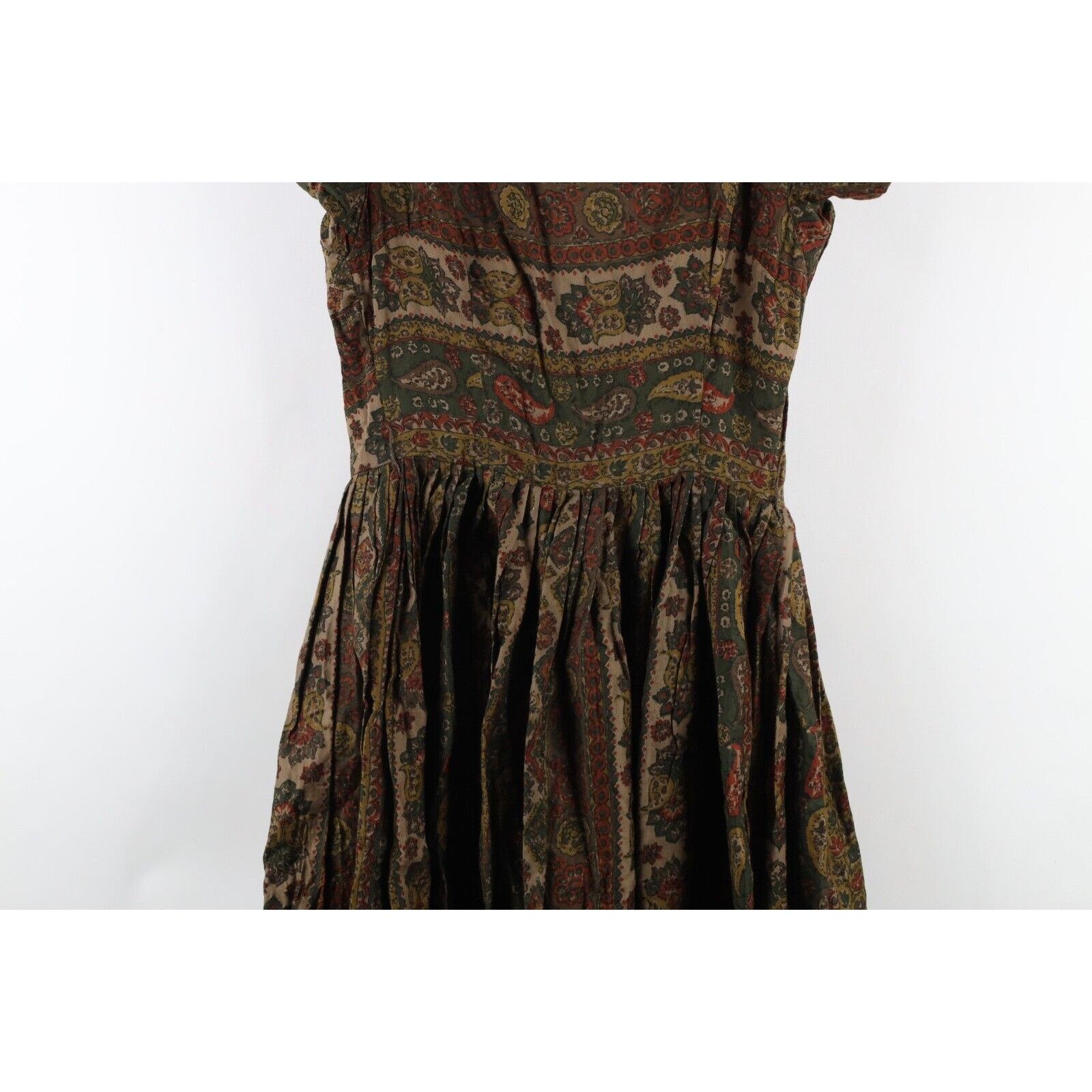 Vintage Vintage 50s 60s Mid Century Modern MCM Flower Tapestry Dress Size M / US 6-8 / IT 42-44 - 3 Thumbnail
