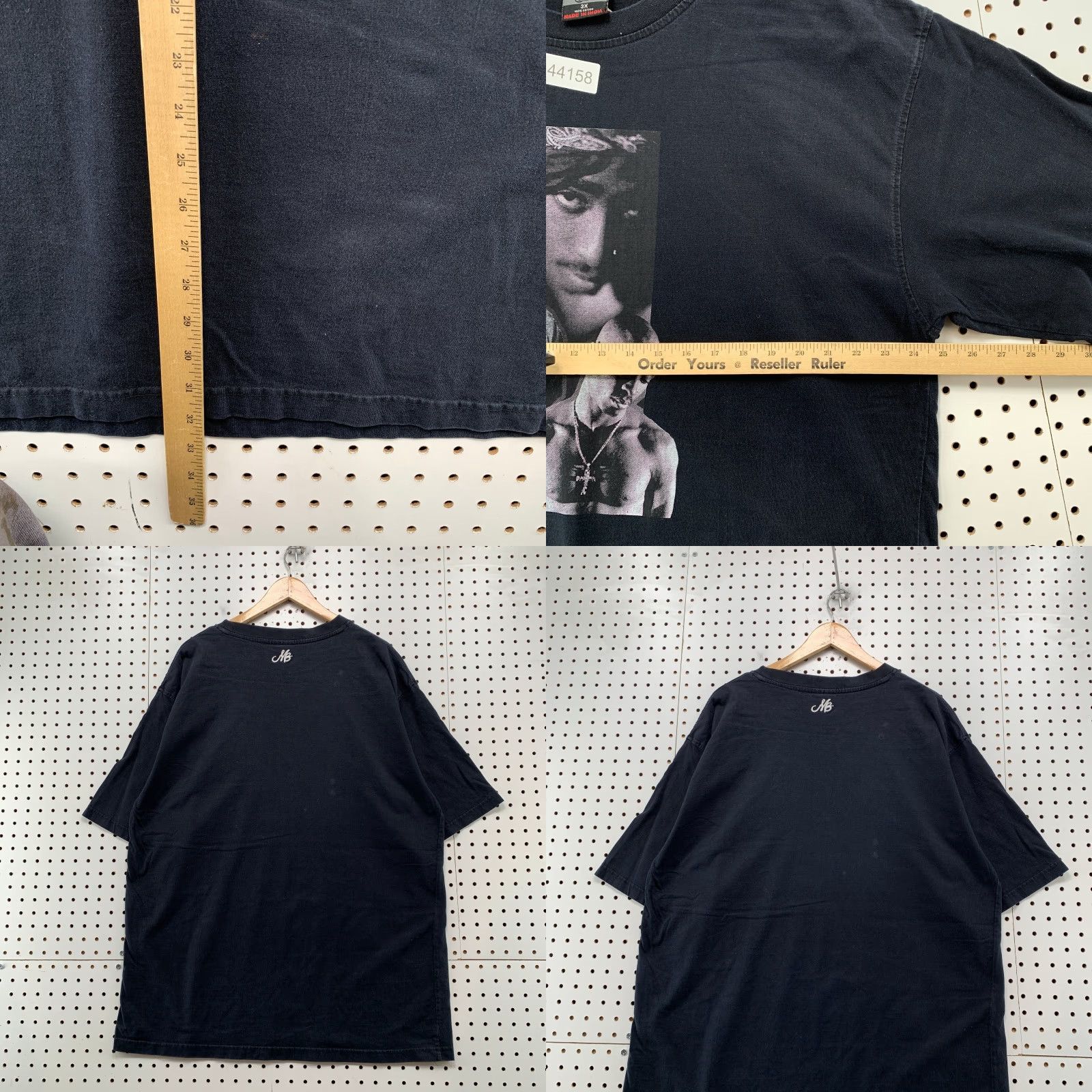 Vintage VINTAGE Makaveli Tupac Shirt Mens 3XL Faded Black Hip Hop Tee Shirt Size US XXL / EU 58 / 5 - 8 Thumbnail