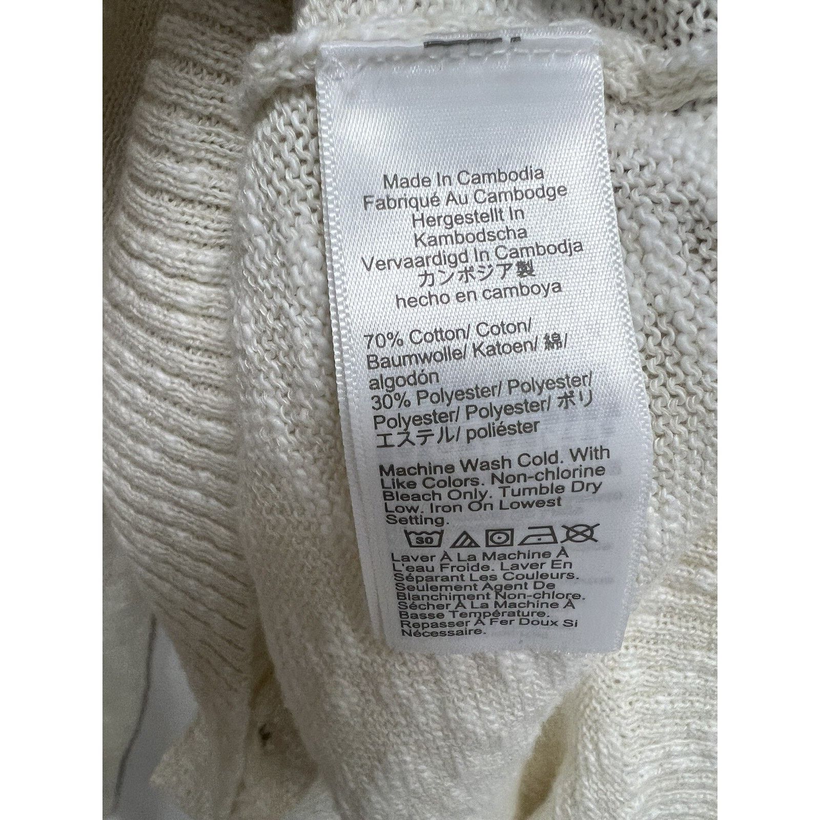 J.Crew J. Crew Cream Cardigan Women's Size XXL Cotton Blend A001474 Size XXL / US 16-18 / IT 52-54 - 8 Thumbnail