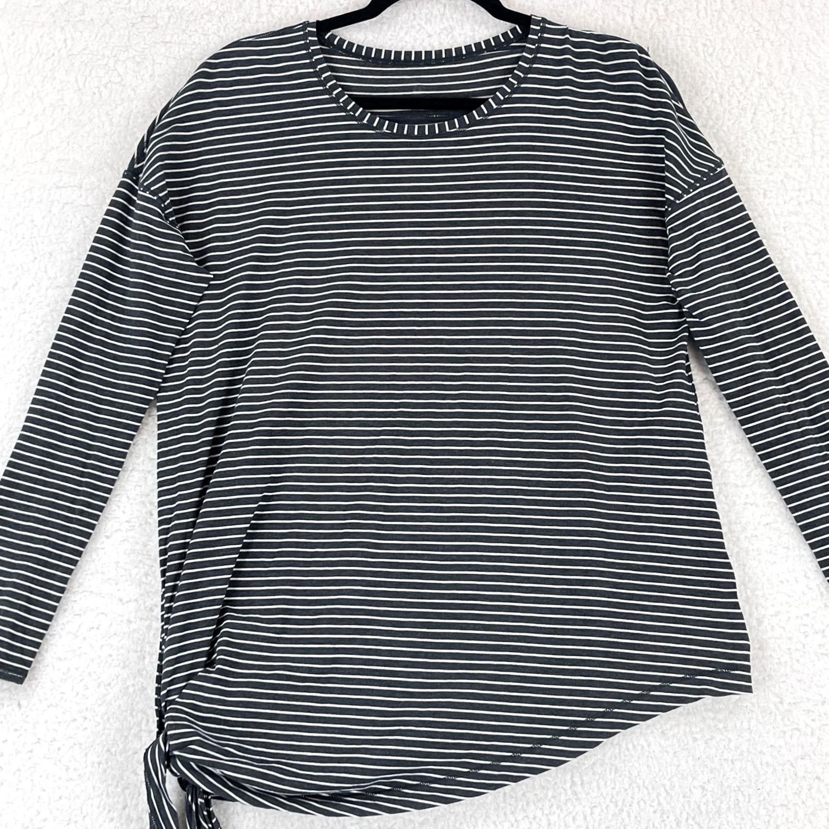 Lululemon Lululemon To The Point Shirt Womens Size 10 Long Sleeve Stripe Side Tie Pullover Size L / US 10 / IT 46 - 3 Thumbnail