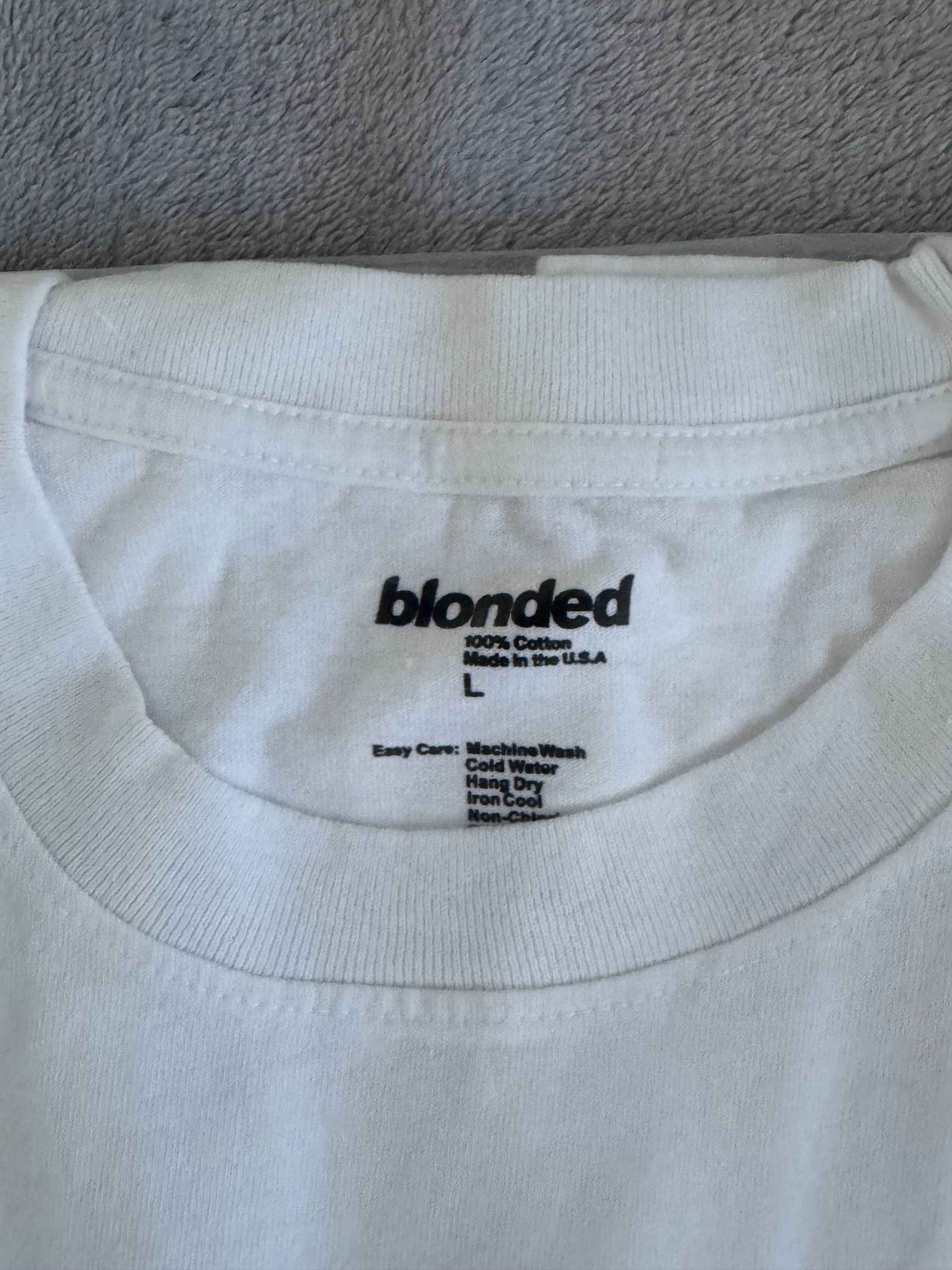 Frank Ocean Blonded Logo T-Shirt White/Orange Size US L / EU 52-54 / 3 - 3 Thumbnail