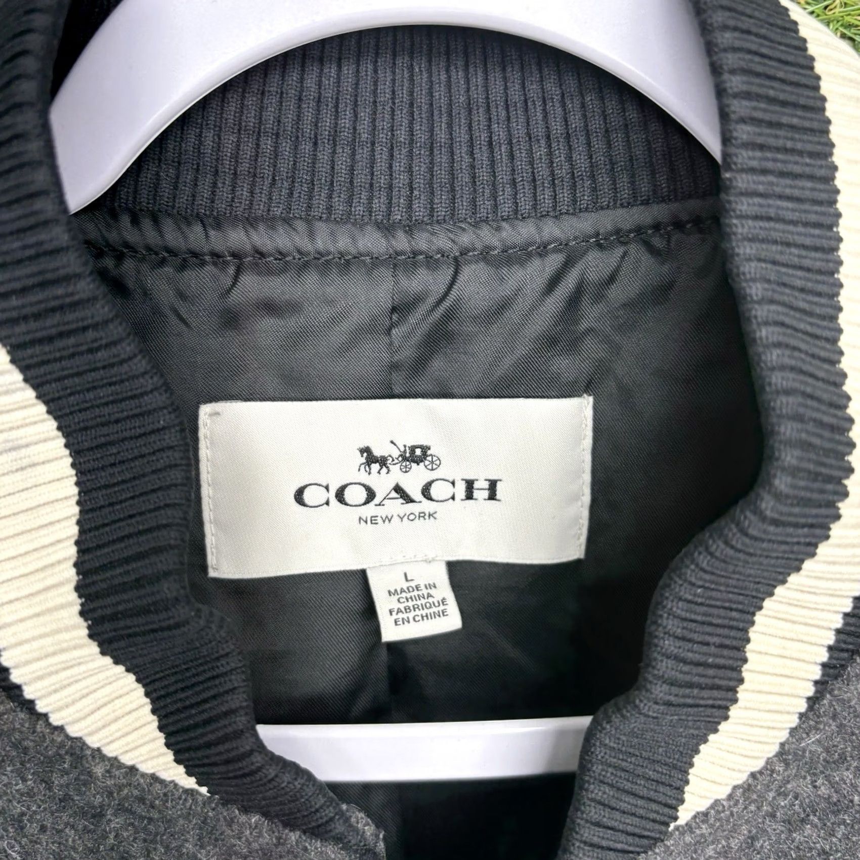 Coach Coach Wool Leather Varsity Jacket Mens Large Slim Designer Black F86524 Size US L / EU 52-54 / 3 - 7 Thumbnail