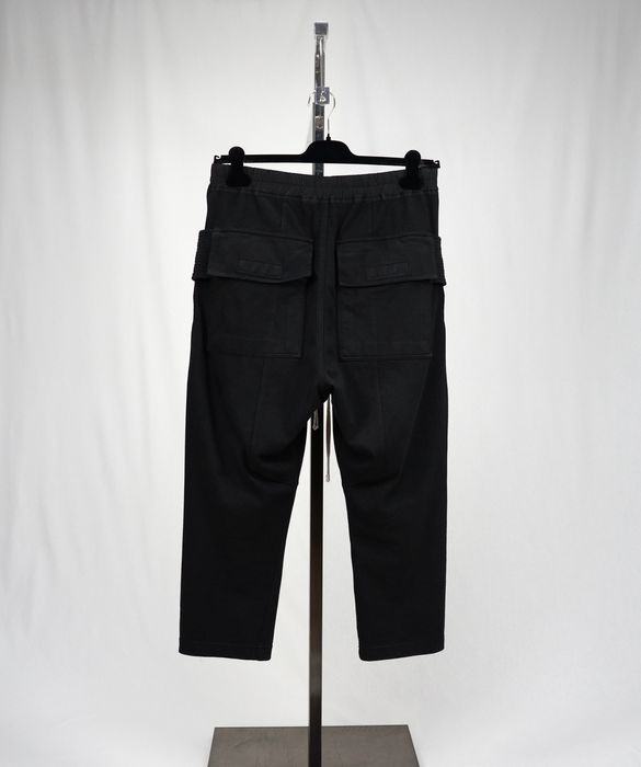 Rick Owens: Black Cropped Cargo Pants