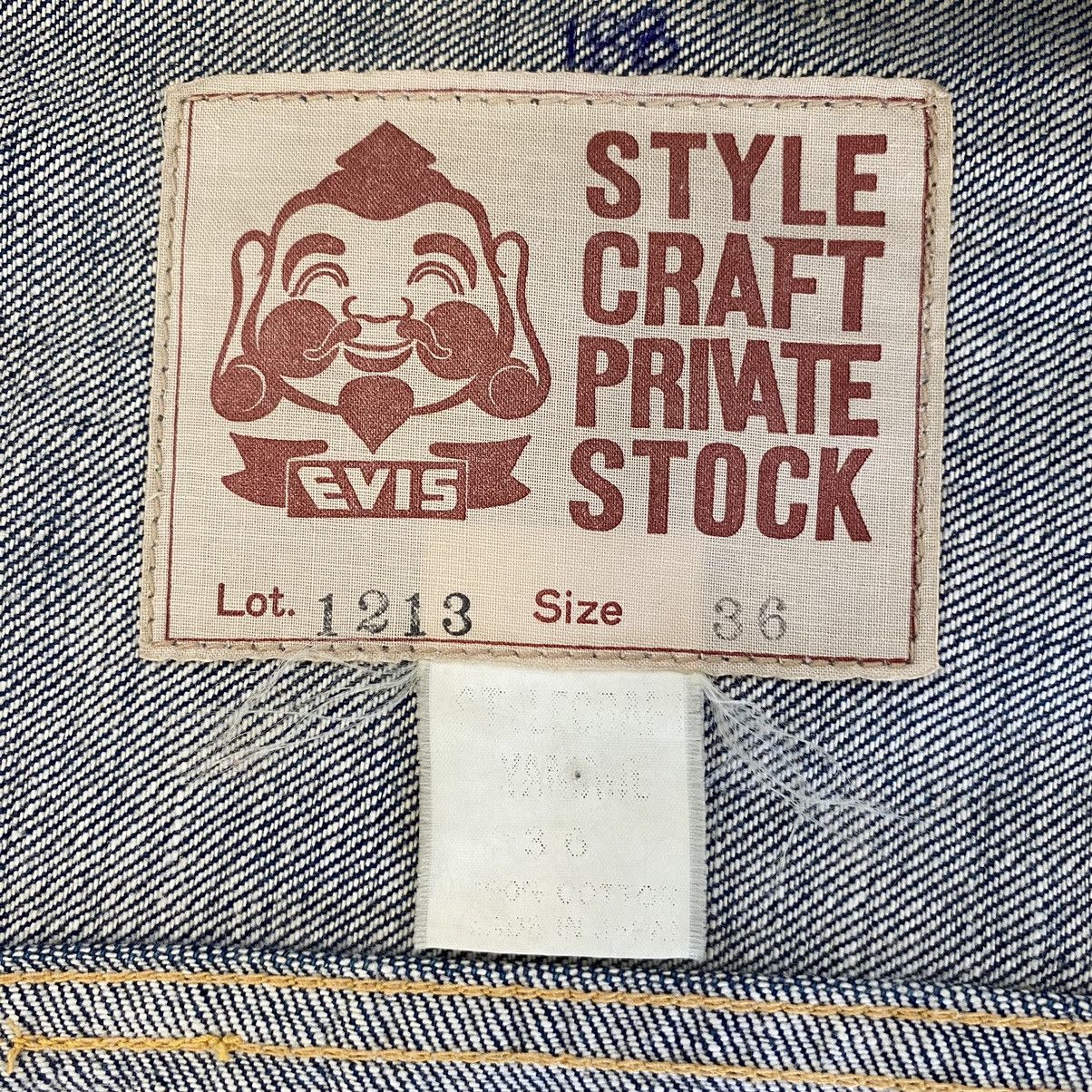 Evisu VTG 90’s Evis Type 1 Cinch Back Pleated Denim Jacket Size US S / EU 44-46 / 1 - 22 Thumbnail