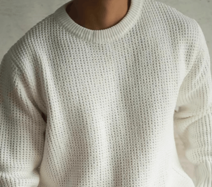 Other White Striped Knit Sweater Size US L / EU 52-54 / 3 - 3 Thumbnail