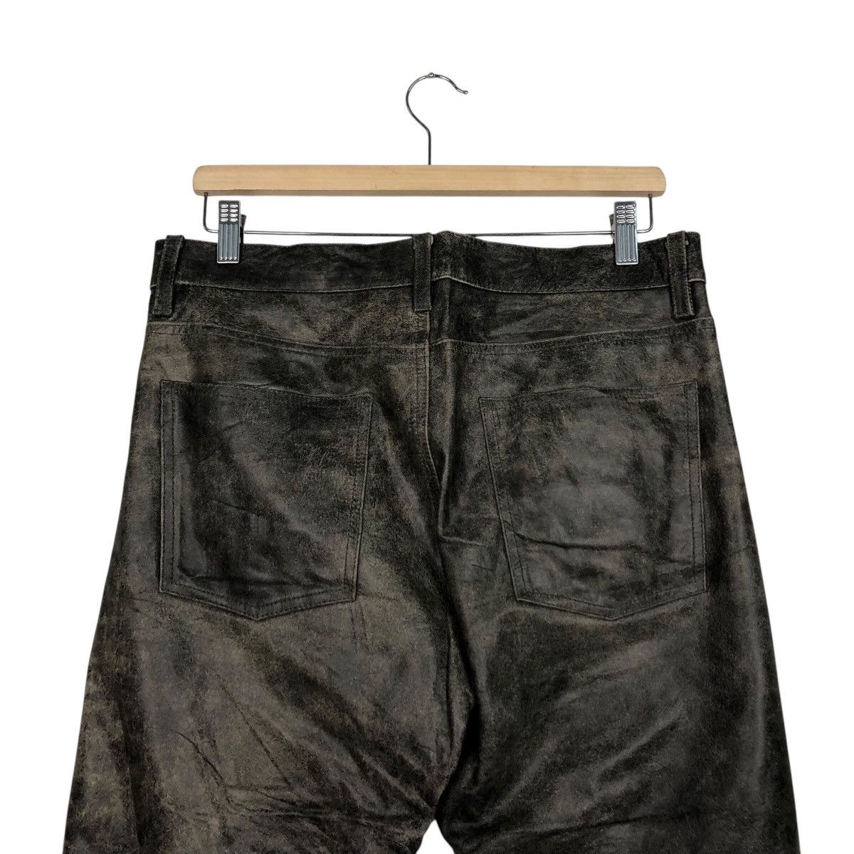 Japanese Brand 📌Vintage Biker Racing Leather Pants Dual Issey Miyake Size US 32 / EU 48 - 10 Thumbnail