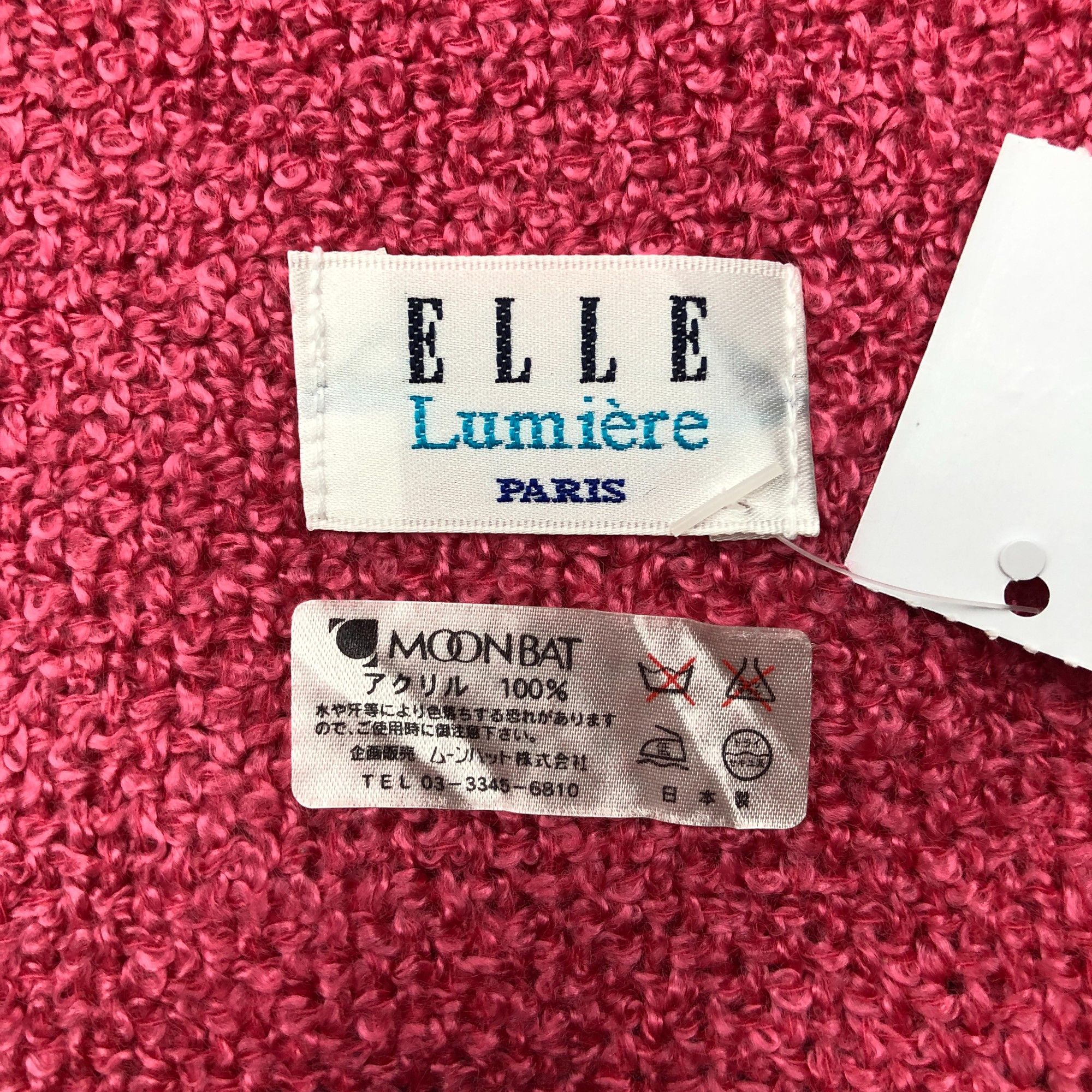 Japanese Brand Vintage Elle Lumiere Scarf Muffler Knit Warmer Wool Scarves Size ONE SIZE - 4 Thumbnail