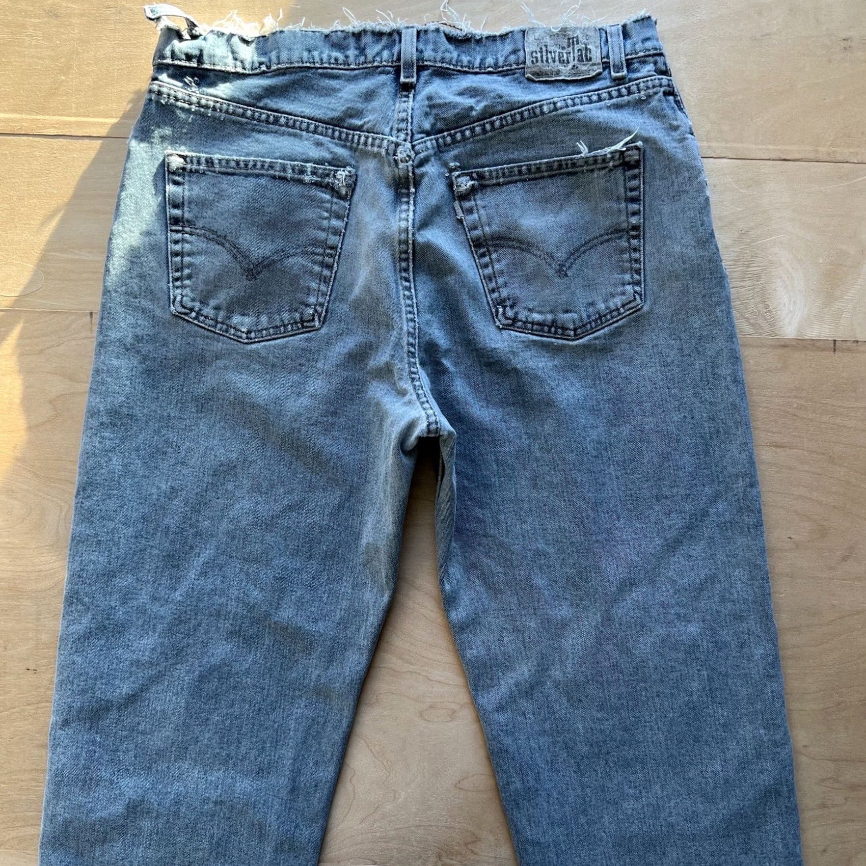 Levi's VINTAGE Levi's Silvertab Jeans 37 Blue 90s Baggy Skater Workwear Distressed Levis 501 Mens Jeans Size US 37 - 7 Thumbnail