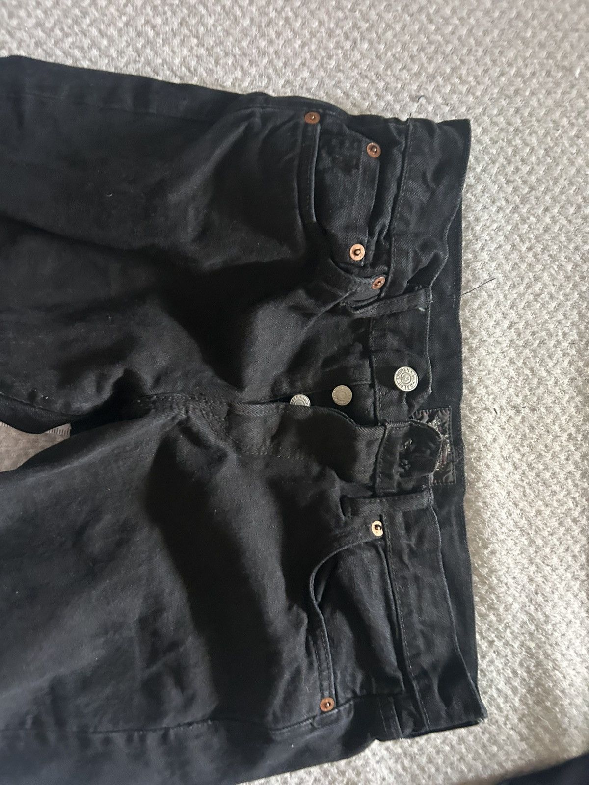 RRL Ralph Lauren 29x27 RRL black denim jeans button fly Size US 29 - 2 Thumbnail