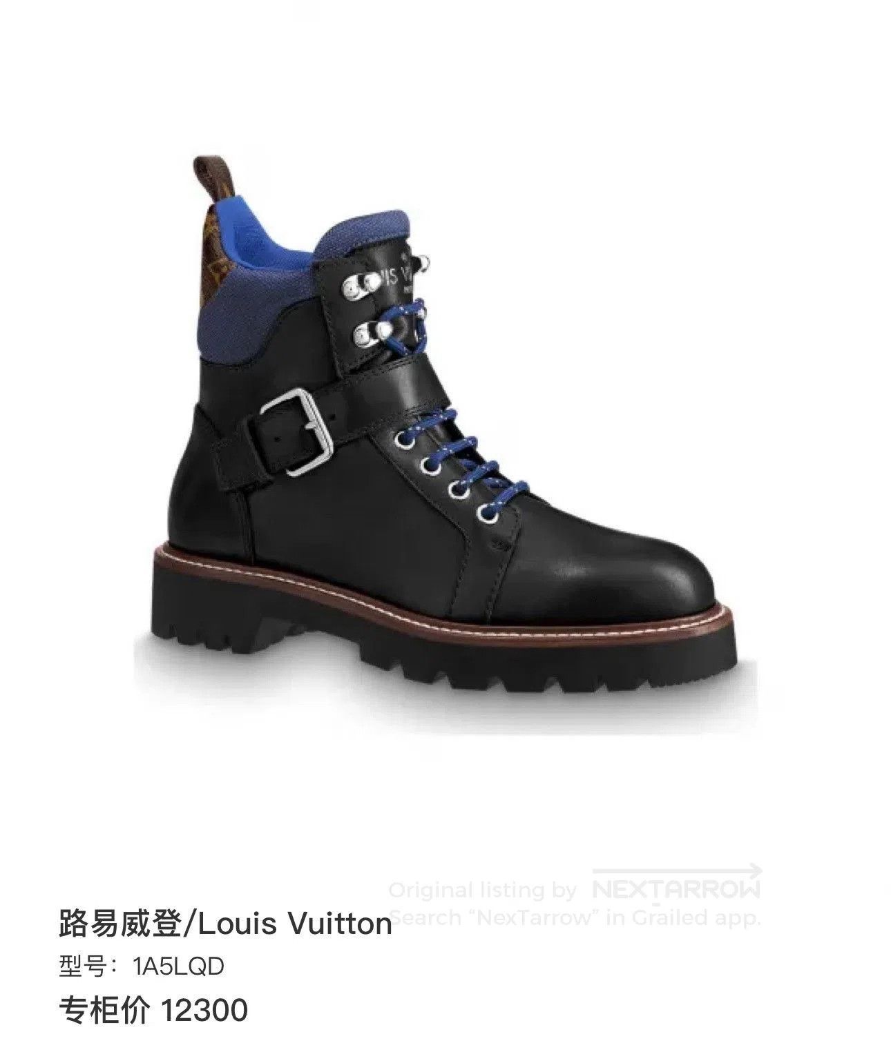 Louis Vuitton LV Monogram Leather Martin Boots. Size US 7 / EU 40 - 9 Thumbnail