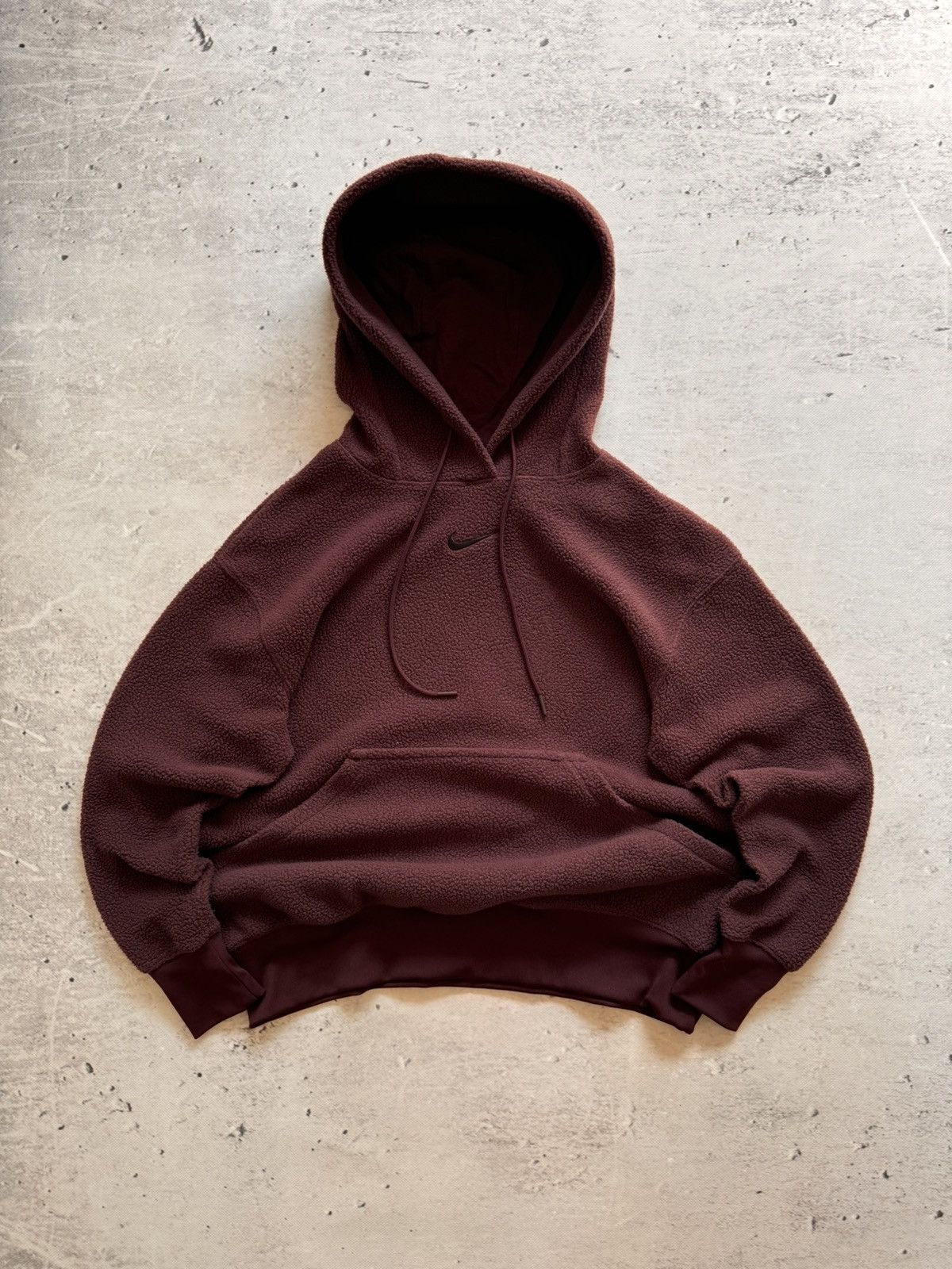 Nike × Vintage NIKE TEDDY VINTAGE CENTER LOGO OVERSIZE BOXY HOODIE Size US S / EU 44-46 / 1 - 1 Thumbnail