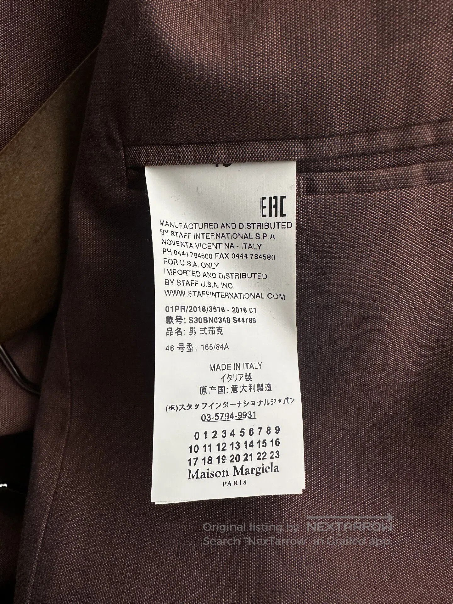 Maison Margiela Maison Margiela Gun-barred collar suit jacket| Size 46R - 5 Thumbnail