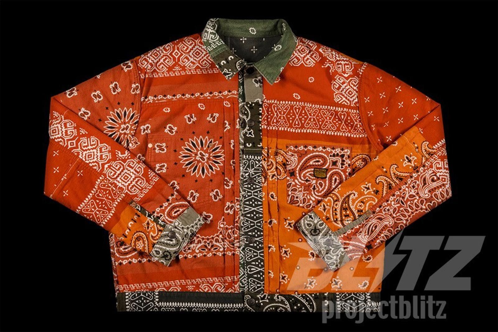 Kapital Kapital Flannel Reversible Bandana 1st Jacket Khaki Size 5 Size US XXL / EU 58 / 5 - 4 Thumbnail