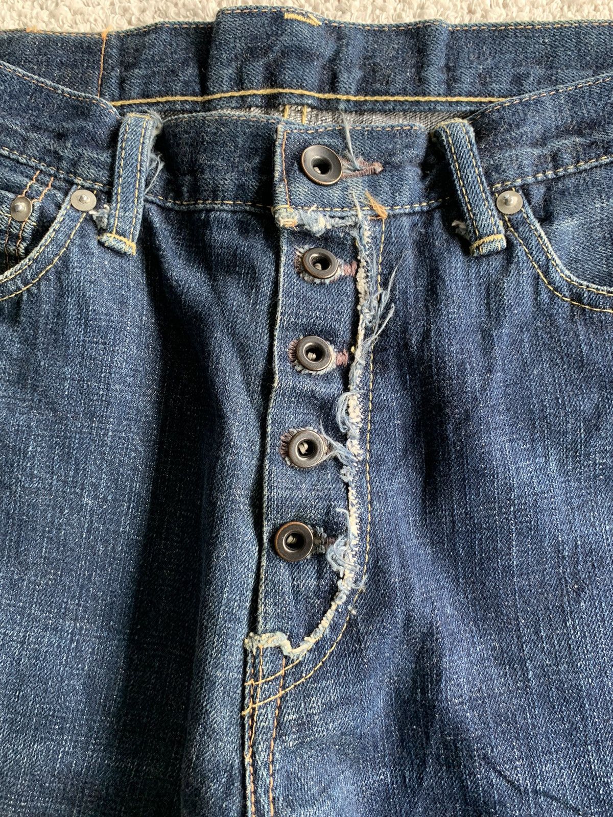 Japanese Brand × Jean BORN FREE 30TH ANNIVERSARY JAPANESE SELVEDGE DENIM Size US 31 - 18 Thumbnail