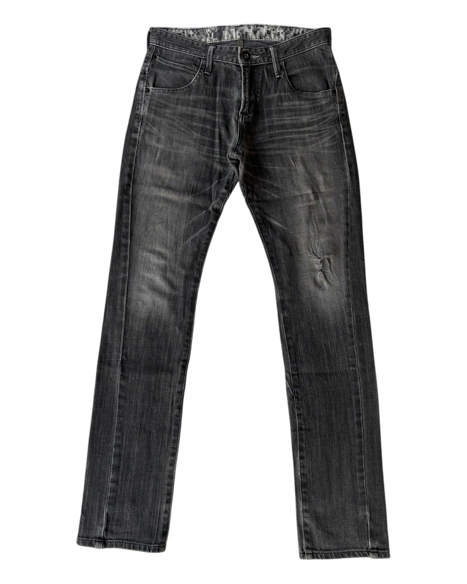 Edwin Edwin E-Function Black Faded Denim Distress Size US 30 / EU 46 - 7 Thumbnail
