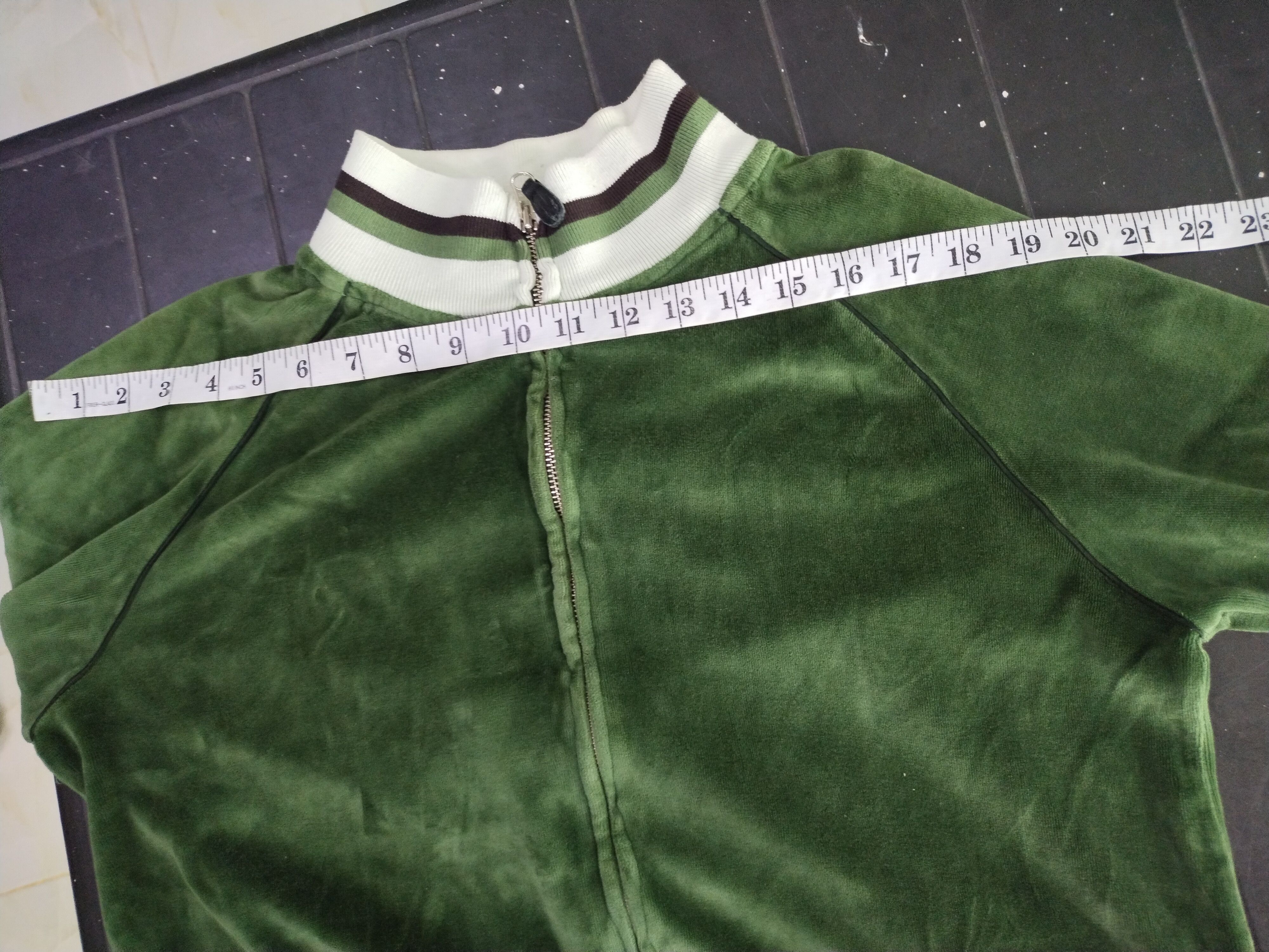 Blue Blue Japan Vintage Green Corduroy Zipper Gaijin Made Sweater Size US M / EU 48-50 / 2 - 14 Thumbnail