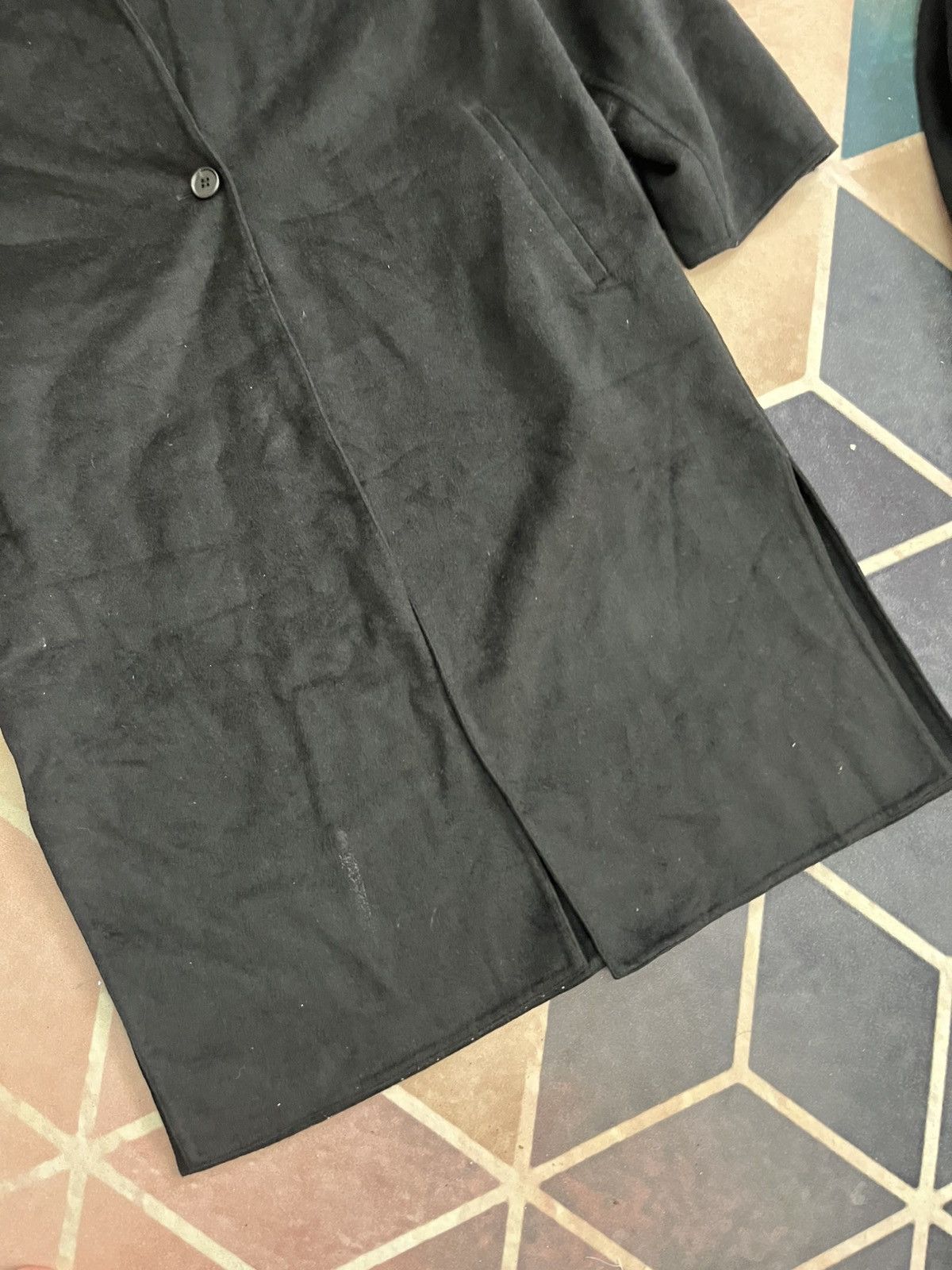 Japanese Brand Japanese Designer Uniqlo Black Long Jackets Wool Black Size L / US 10 / IT 46 - 5 Thumbnail