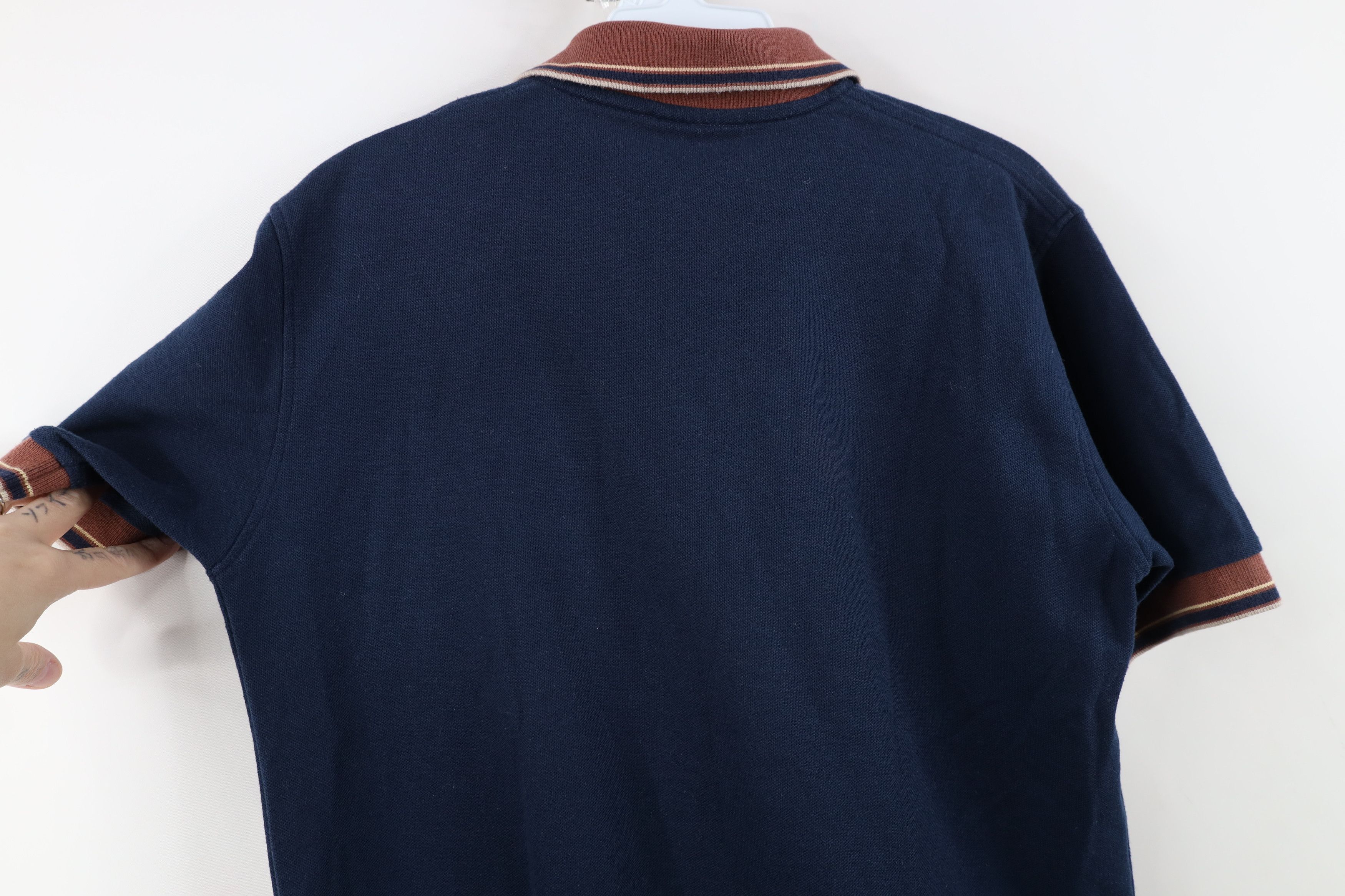 Vintage Vintage 70s Streetwear Striped Pique Cotton Knit Pocket Polo Size US M / EU 48-50 / 2 - 10 Thumbnail