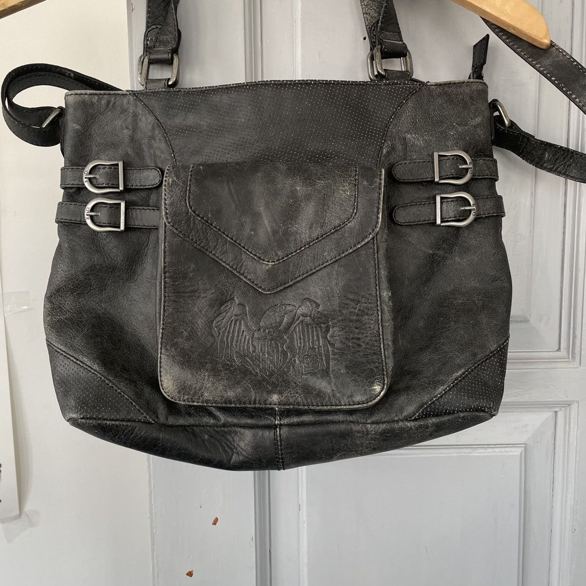 Harley Davidson × Vintage Vintage Avantgarde Harley Davidson Distressed Shoulder bag Size ONE SIZE - 3 Thumbnail