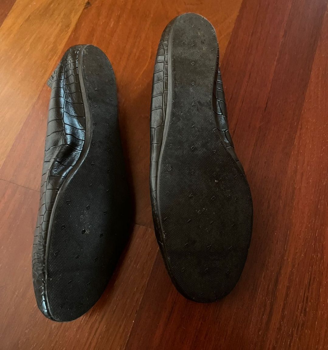 Lanvin Lanvin Black Croc Embossed Leather Ballet Flats Size US 8 / IT 38 - 2 Thumbnail