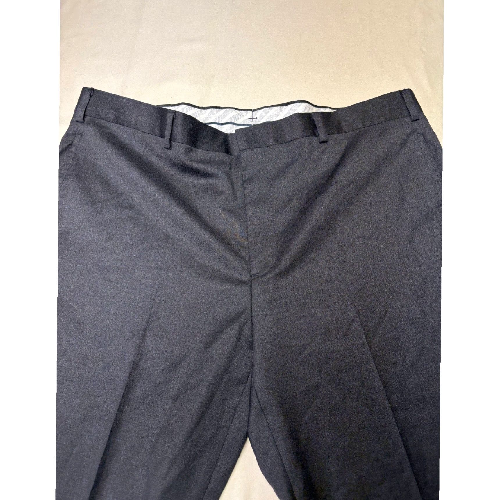 Brooks Brothers Brooks Brothers Milano Fit Dress Pants Wool Charcoal Gray Men Formal Workwear Tailored Fit Flat Front Zipper Button Dry Clean Only 40x30 Size US 40 / EU 56 - 2 Thumbnail