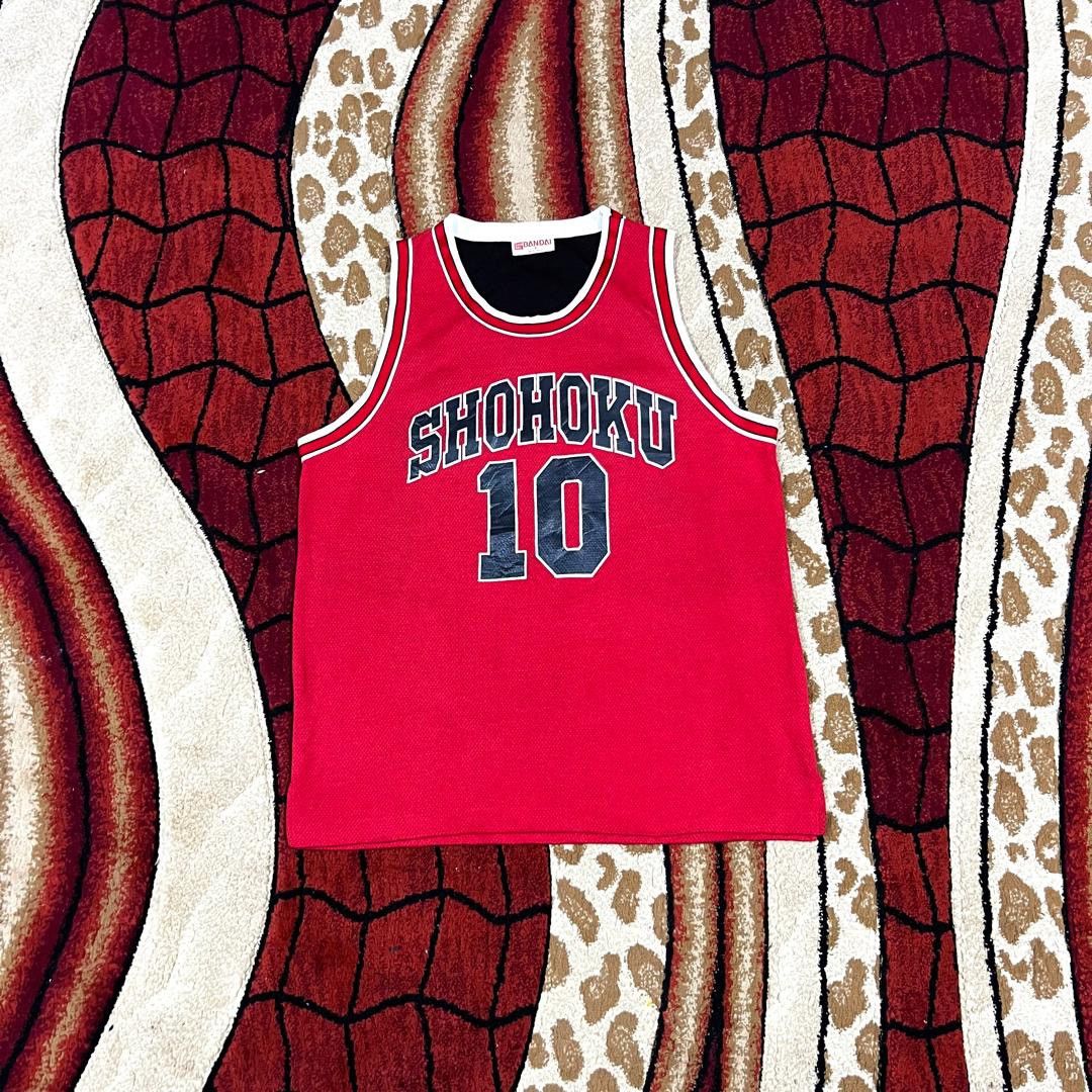 Anime Vintage Bandai 90s No 10 Shohoku Slam Dunk Anime Jersey Size US L / EU 52-54 / 3 - 1 Thumbnail