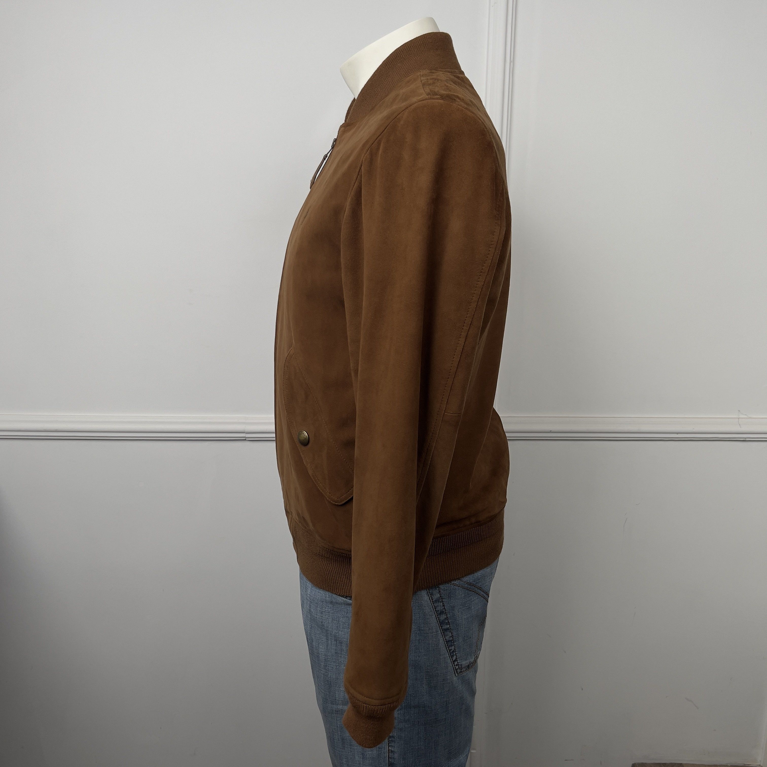 Polo Ralph Lauren Flight Jacket Country Brown Goat Suede Size US S / EU 44-46 / 1 - 4 Thumbnail