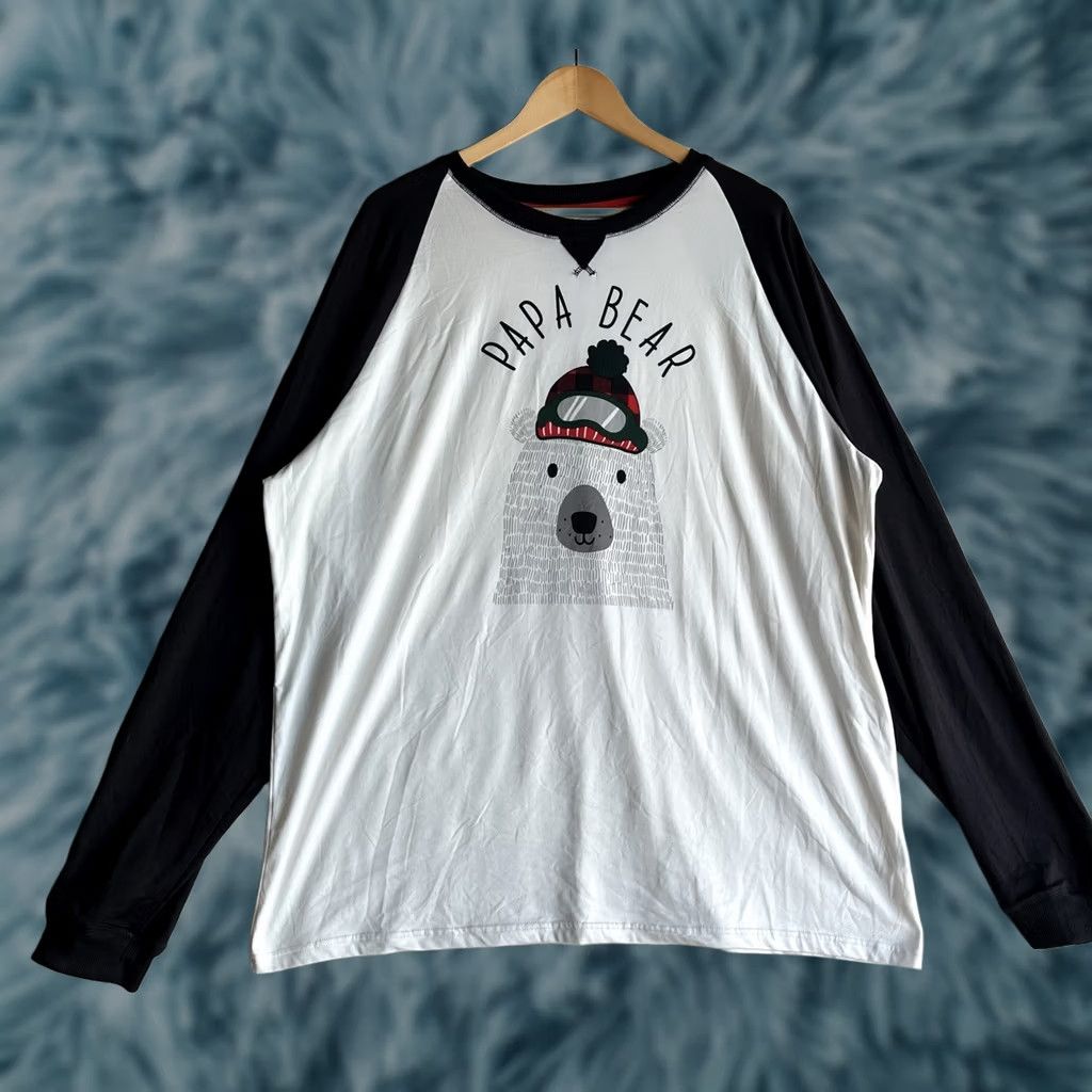 Vintage Cuddl Duds Shirt Men XLT Bear Crew Neck Christmas Holiday Winter White T-Shirt Size US XL / EU 56 / 4 - 1 Thumbnail