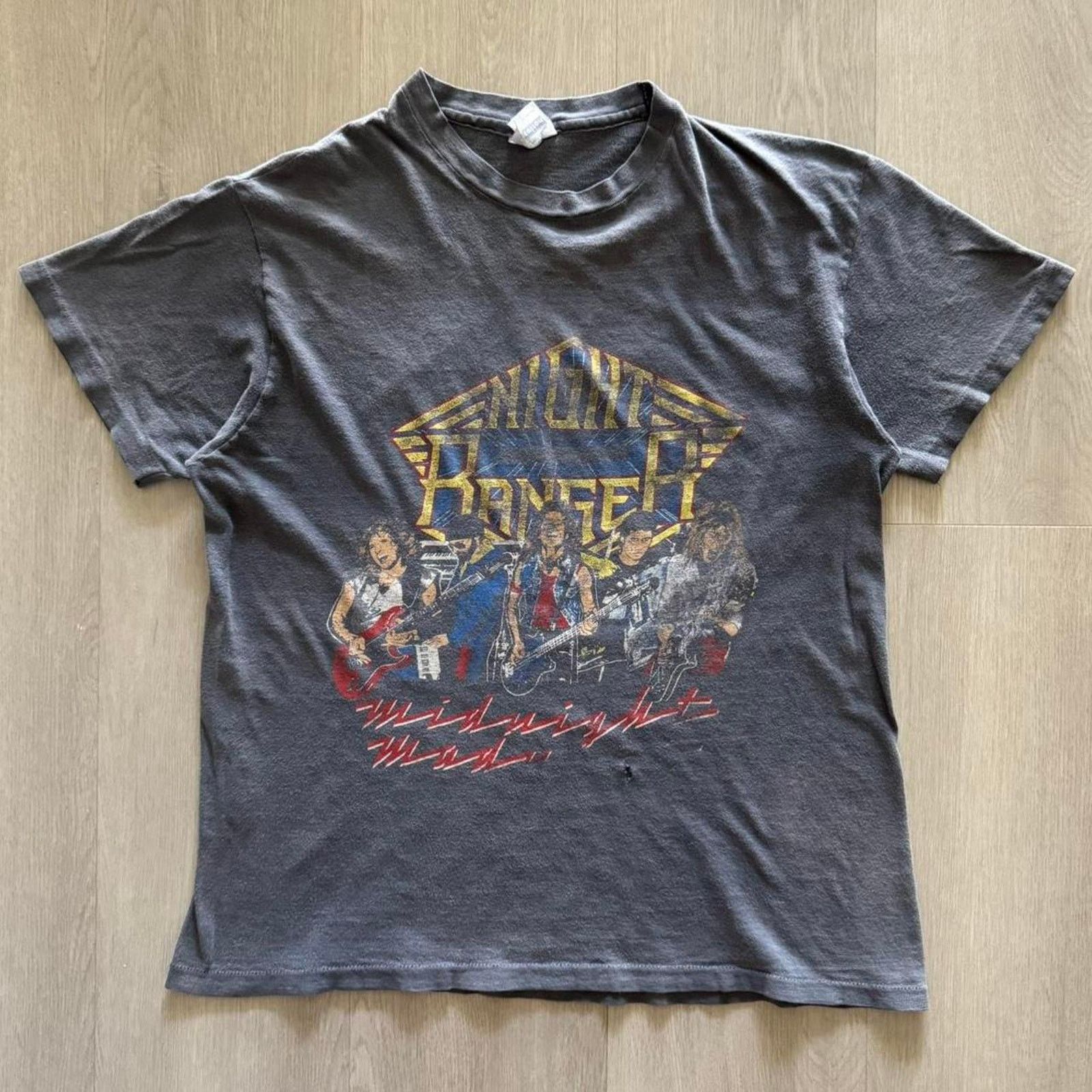 Hanes Vintage 80s Night Ranger Midnight Mad T-shirt Size Large Size US L / EU 52-54 / 3 - 1 Thumbnail