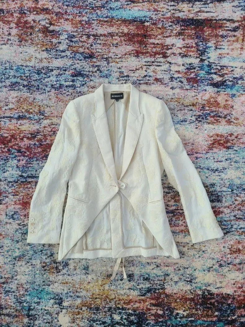 Ann Demeulemeester Embroidered Wool Blazer.