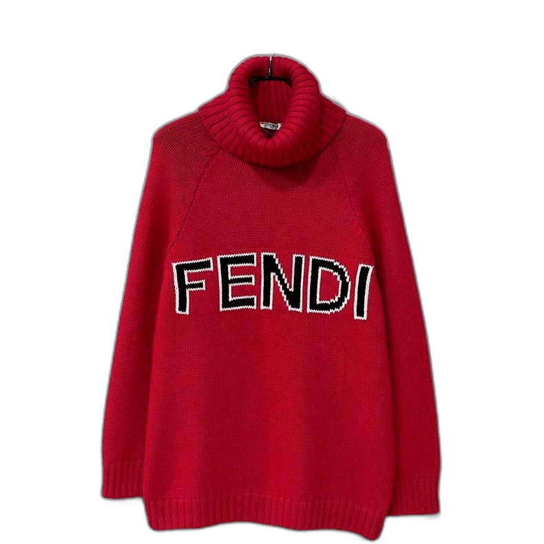 Fendi Fendi Logo High Neck Knit Sweater Size US M / EU 48-50 / 2 - 1 Thumbnail